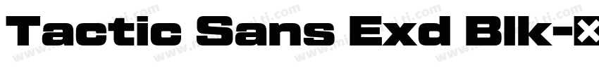 Tactic Sans Exd Blk字体转换